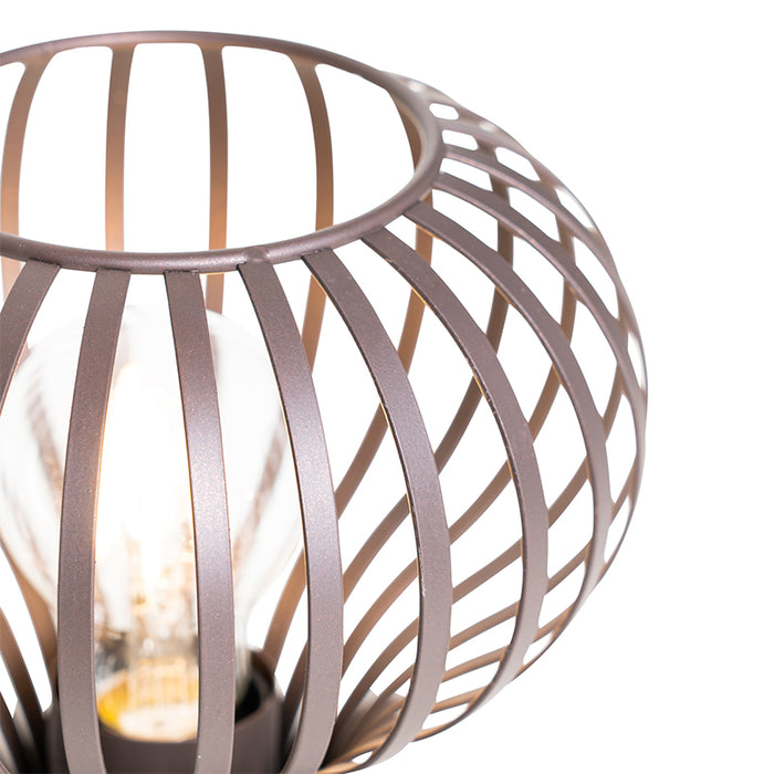 QAZQA Moderne tafellamp bruin - Saffira