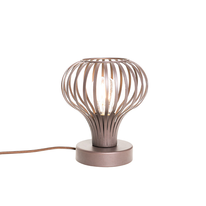 QAZQA Moderne tafellamp bruin - Saffira