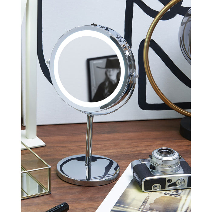 Beliani - VERDUN - make-up spiegel - Zilver - Metaal