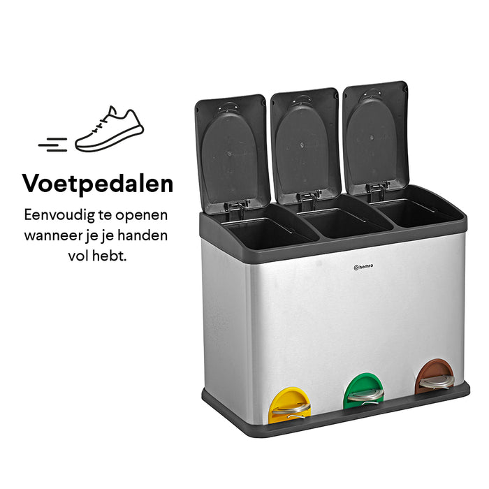 Homra Steps Three Pedaalemmer 45 Liter (3x15 Liter)