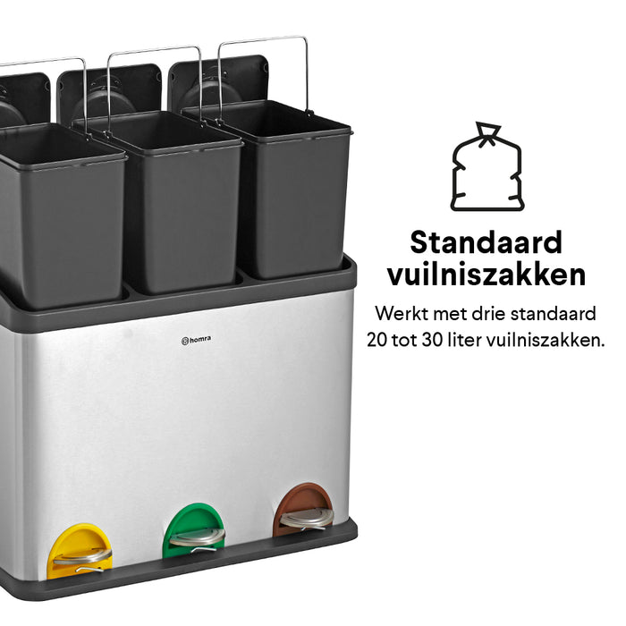 Homra Steps Three Pedaalemmer 45 Liter (3x15 Liter)