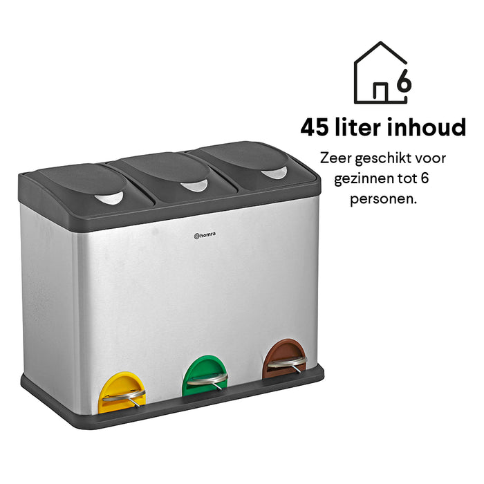 Homra Steps Three Pedaalemmer 45 Liter (3x15 Liter)