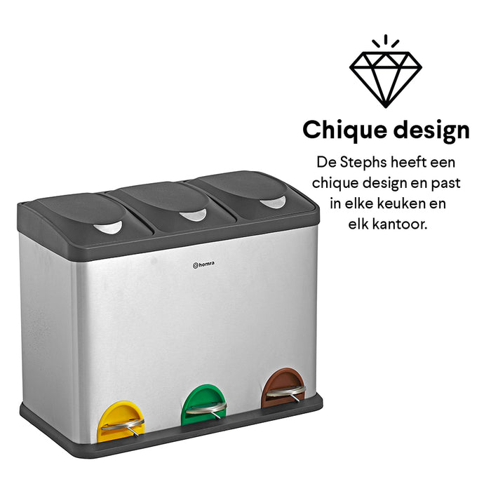 Homra Steps Three Pedaalemmer 45 Liter (3x15 Liter)