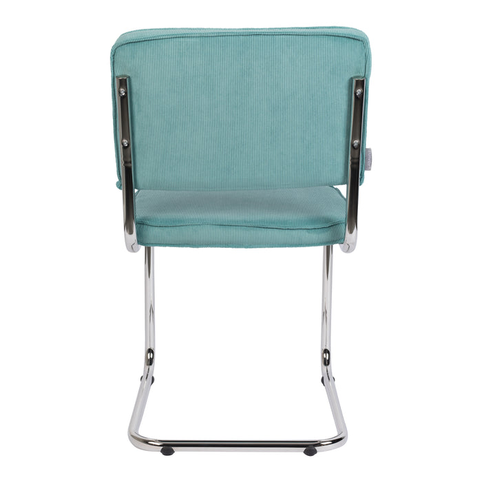 Zuiver Ridge Eetkamerstoel - Ribstof - Lichtblauw