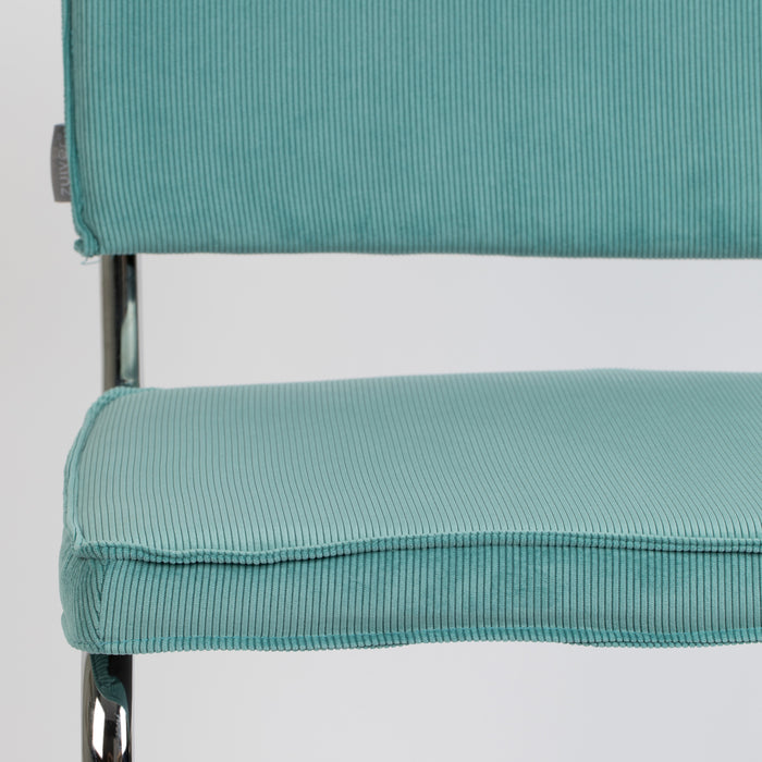 Zuiver Ridge Eetkamerstoel - Ribstof - Lichtblauw