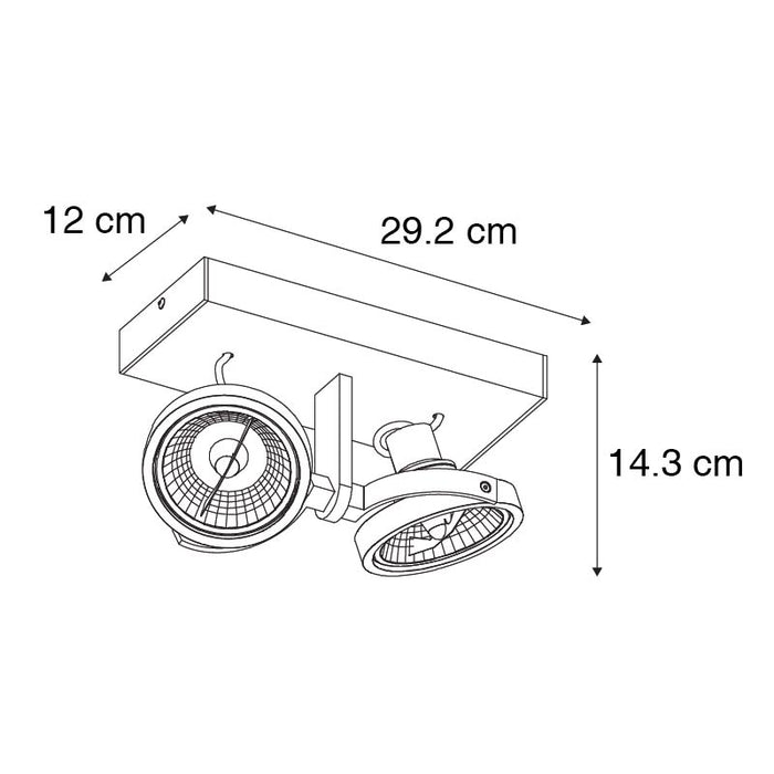 QAZQA Moderne spot wit 2-lichts - Master 111