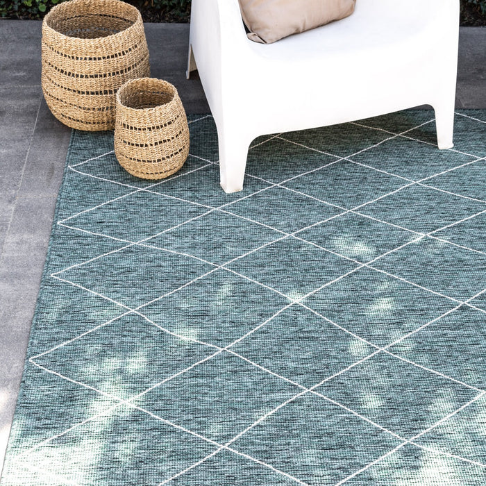 Vintt Buitenkleed Kriscross Groen dubbelzijdig -160 x 230 cm - (M)