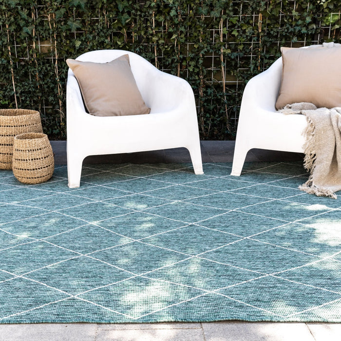 Vintt Buitenkleed Kriscross Groen dubbelzijdig -160 x 230 cm - (M)