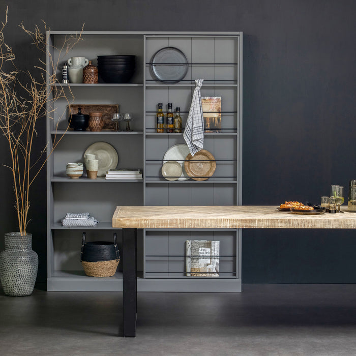 Woood Tablo Eettafel 200 x 90 - Bruin Visgraat