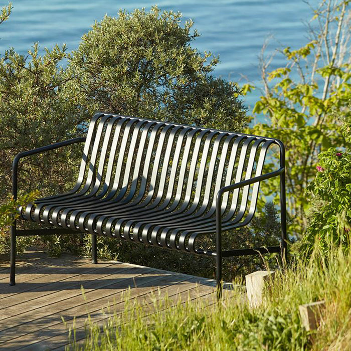 HAY Palissade Tuinbank 2,5-zits met Armleuning - Antraciet