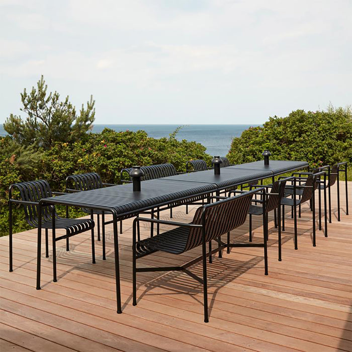 HAY Palissade Tuinbank 2,5-zits met Armleuning - Antraciet