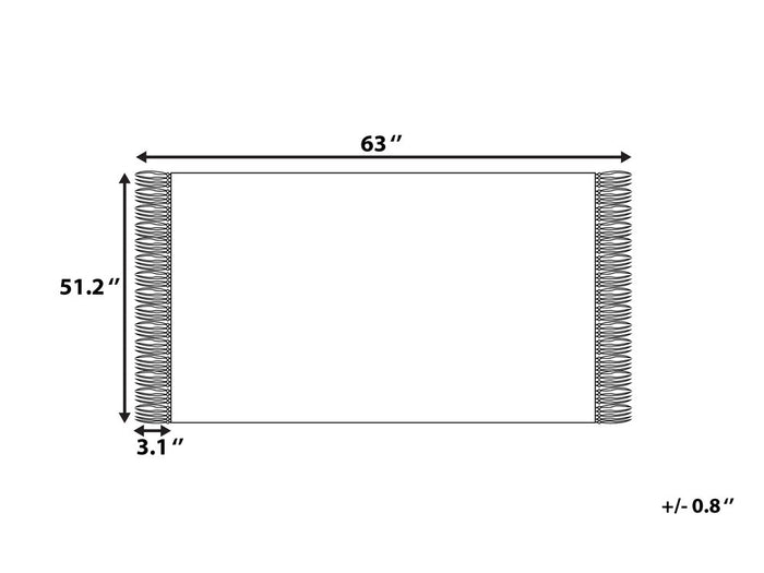 Beliani - TILMI - Plaid - Blauw - 130 x 160 cm - Katoen