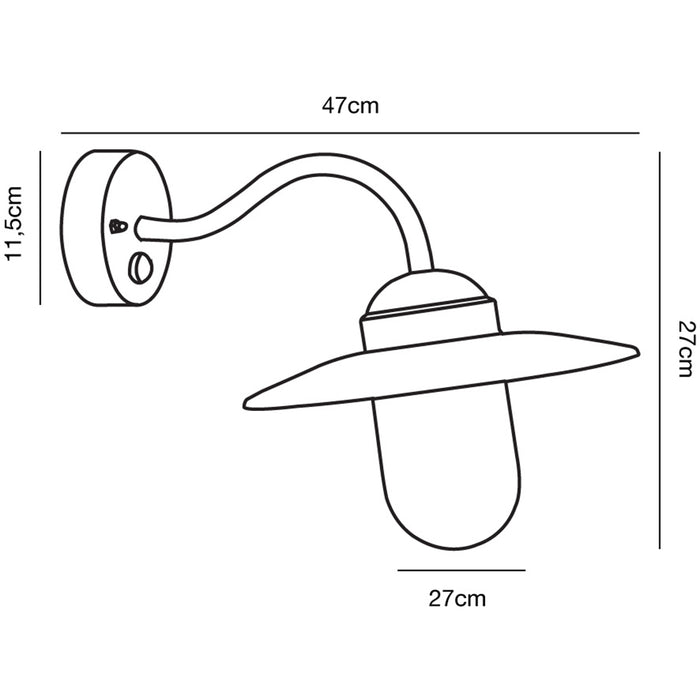 Nordlux Luxembourg Wandlamp met bewegingssensor