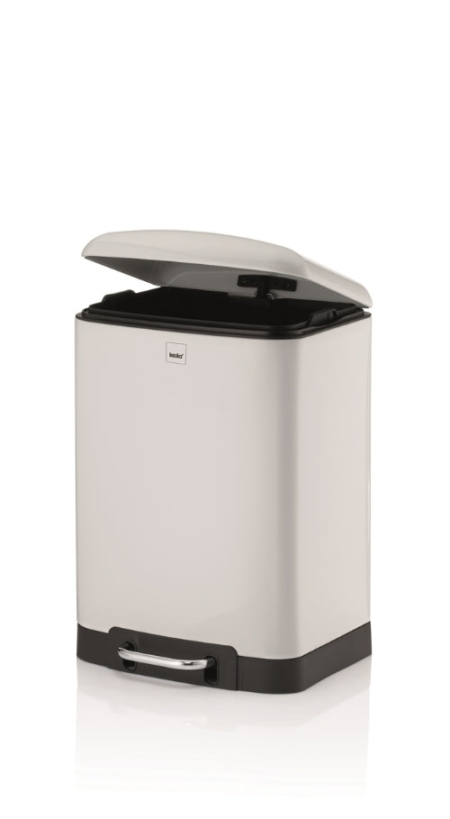 Kela - Afvalemmer RVS Wit, 12 L - Kela | Davino