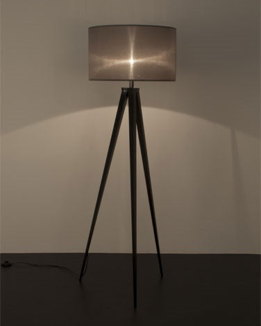 Zuiver Tripod Vloerlamp - Zwart / Grijs