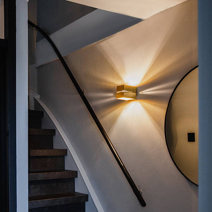 QAZQA Moderne wandlamp goud 9,7 cm - Transfer Groove