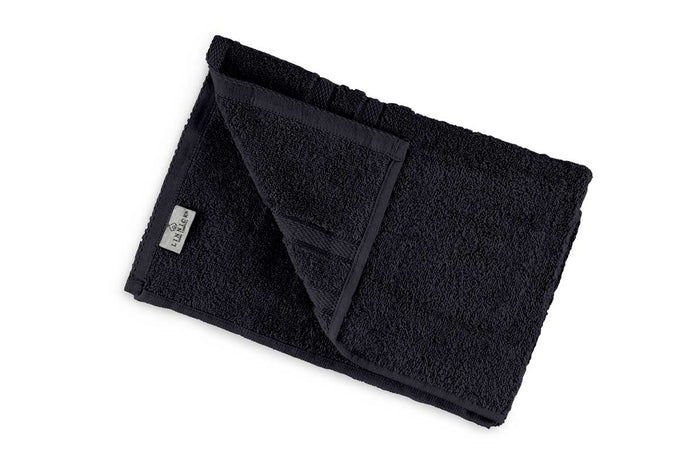 LINNICK Pure Handdoek Katoen - Black - 60x110cm - Per 4 Stuks
