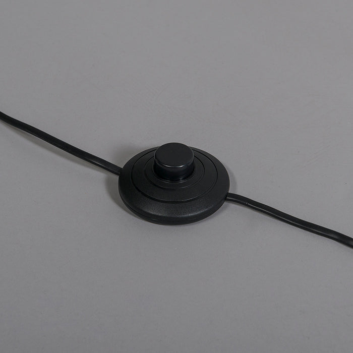 QAZQA Moderne vloerlamp staal met witte kap - VT