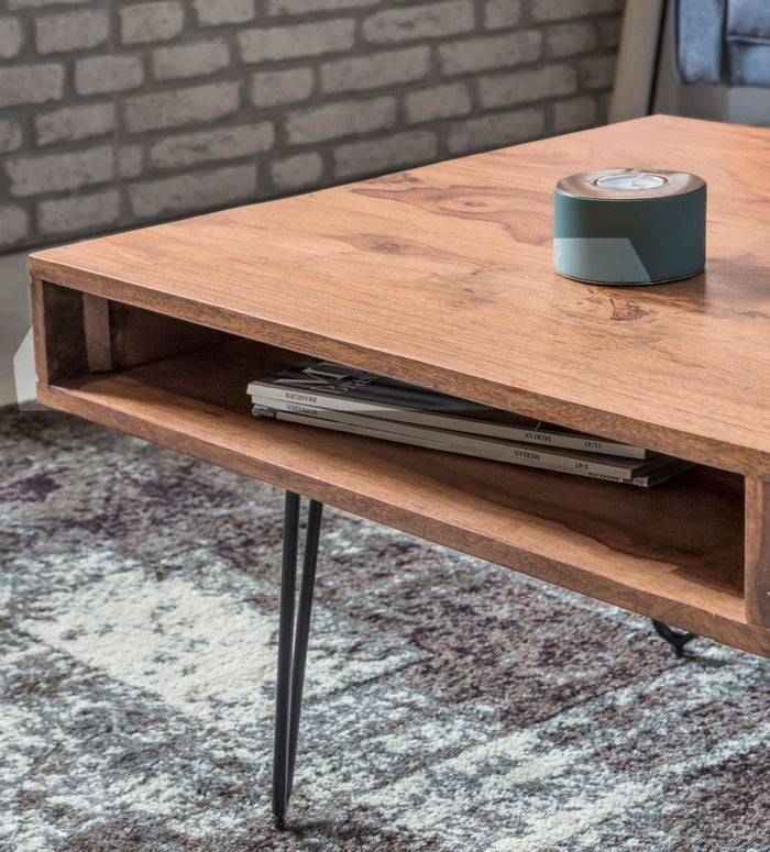 24Designs Bryson Salontafel Met Laden - L120xB60xH43 Cm - Massief