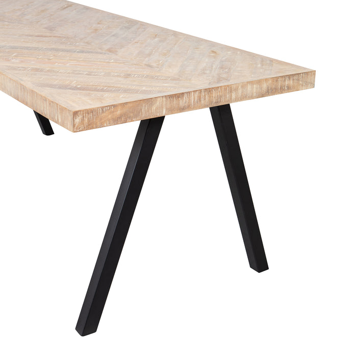 Woood Tablo Eettafel 200 x 90 - Bruin Visgraat
