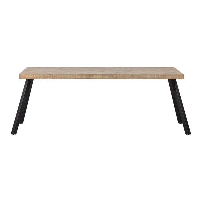 Woood Tablo Eettafel 200 x 90 - Bruin Visgraat