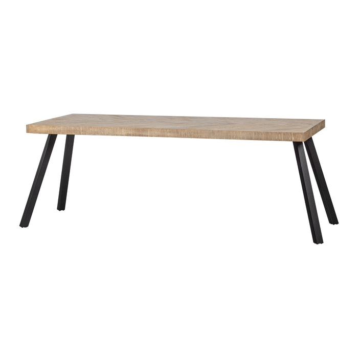 Woood Tablo Eettafel 200 x 90 - Bruin Visgraat