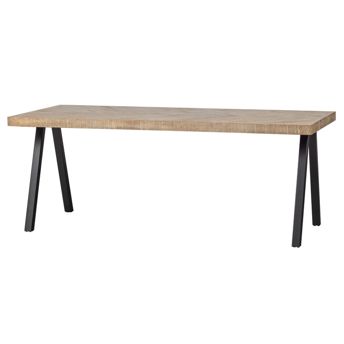 Woood Tablo Eettafel 200 x 90 - Bruin Visgraat