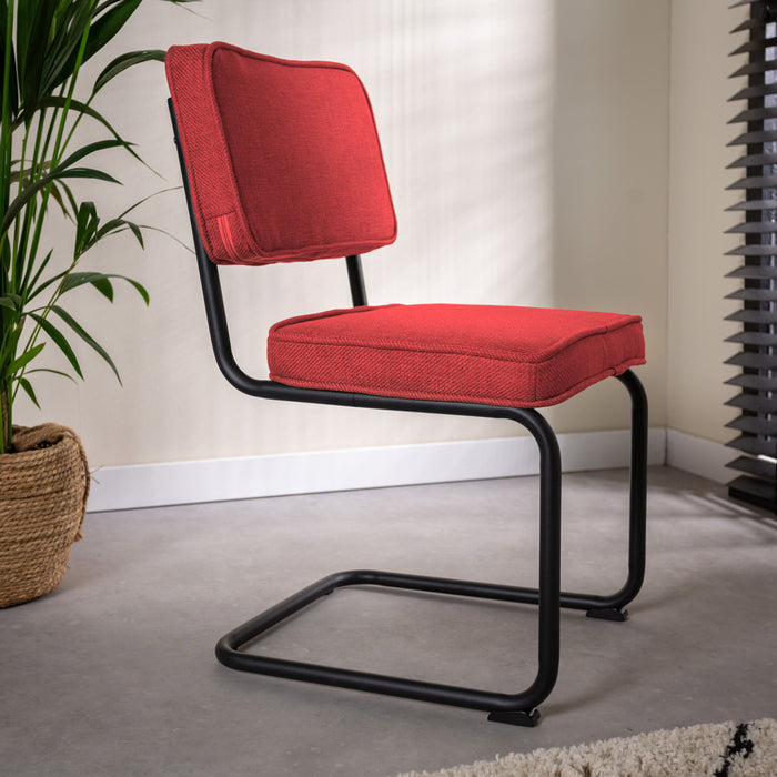 Dimehouse Industriële eetkamerstoel Remo rood