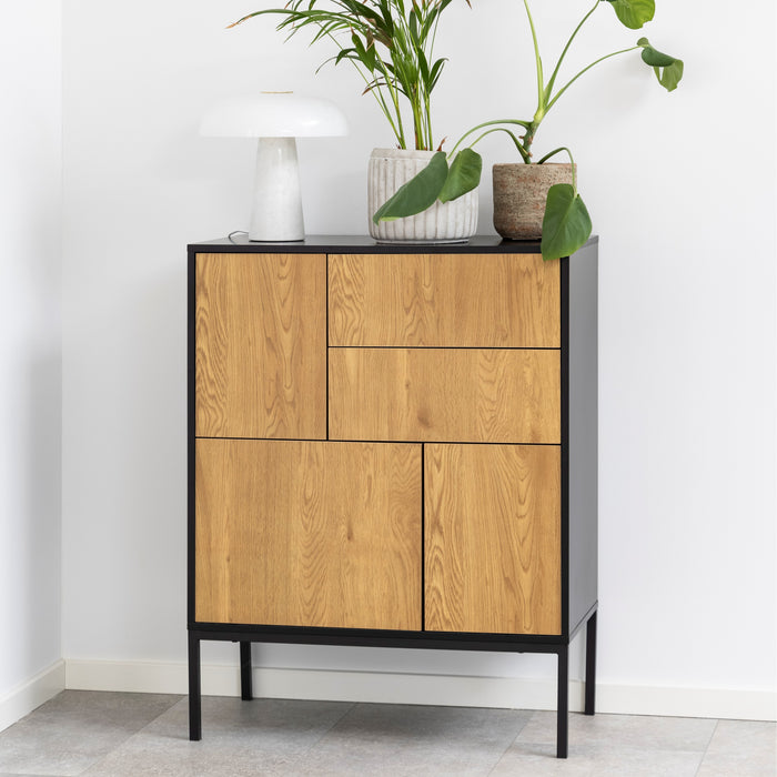 by fonQ Jaxon Opbergkast 5-deuren - Eiken