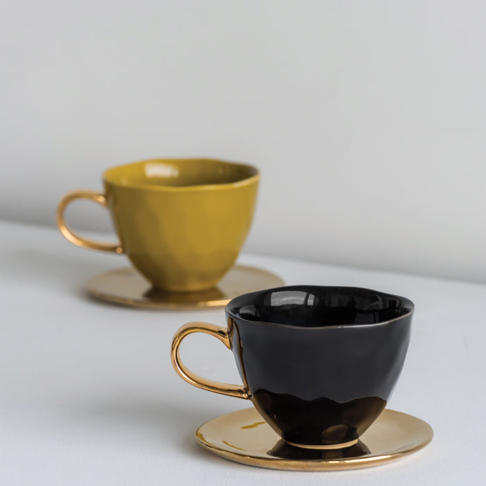 Urban Nature Culture Good Morning Cappuccino / Theekop - Zwart - 4 st.