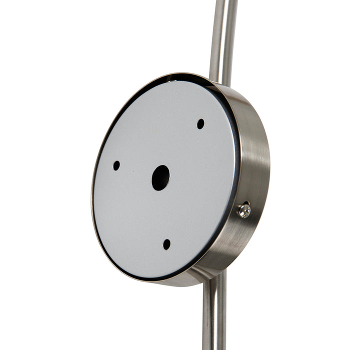 QAZQA Retro wandbooglamp staal met witte kap verstelbaar