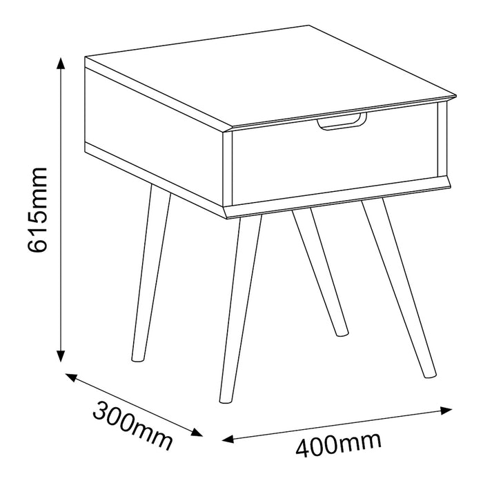 by fonQ Scottie Nachtkastje - Zwart