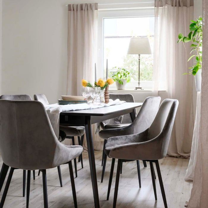 Rowico Sierra Stoel - Set Van 2 - Fluweel Grijs