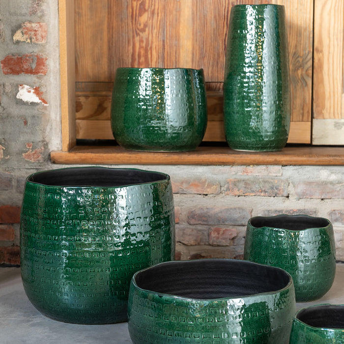 J-Line Vaas Patroon Groen L