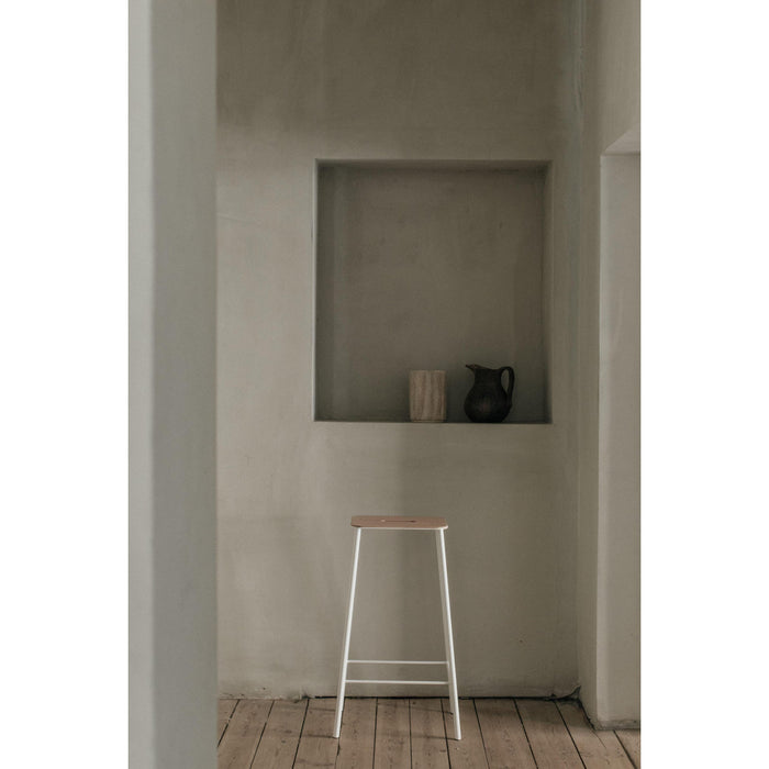 Frama Adam barkruk H76 naturel leer|zwart