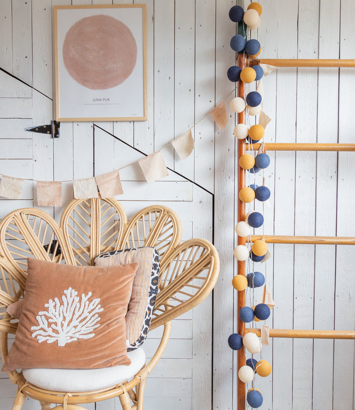 Cotton Ball Lights Regular Lichtslinger blauw - Galaxy 20