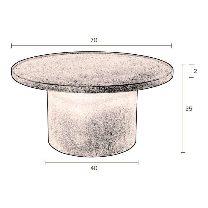 Dutchbone Winston Salontafel Rond - Zwart