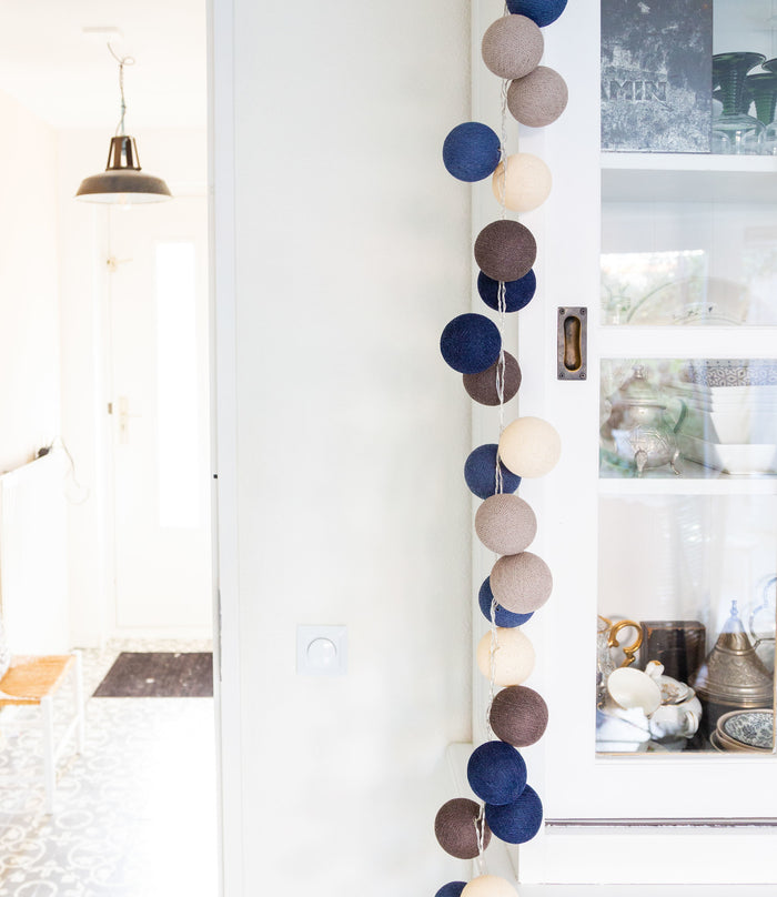 Cotton Ball Lights regular lichtslinger blauw - Steel blue 20