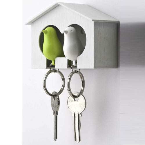 Qualy Sleutelhouder Vogelhuis Dubbel