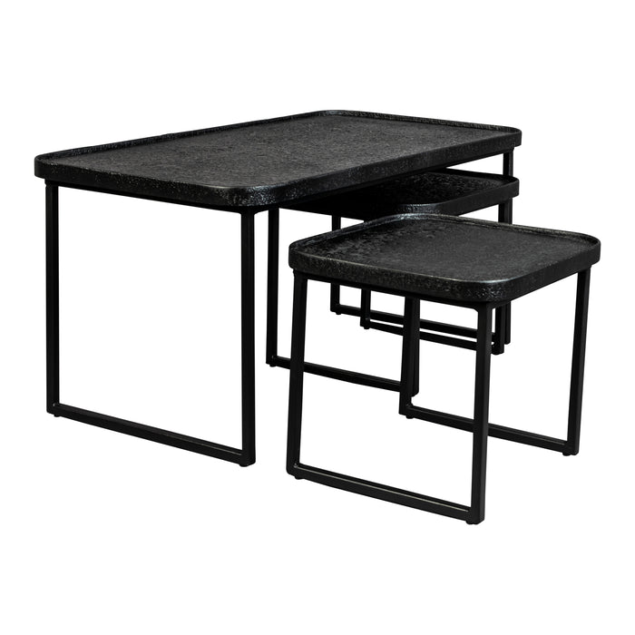 Dutchbone Winston Salontafel - Set van 3 - Zwart