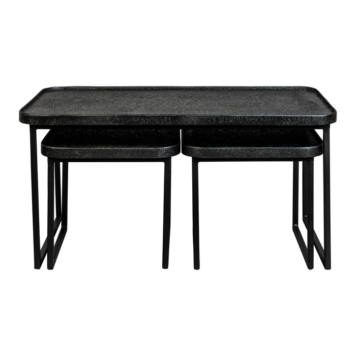 Dutchbone Winston Salontafel - Set van 3 - Zwart