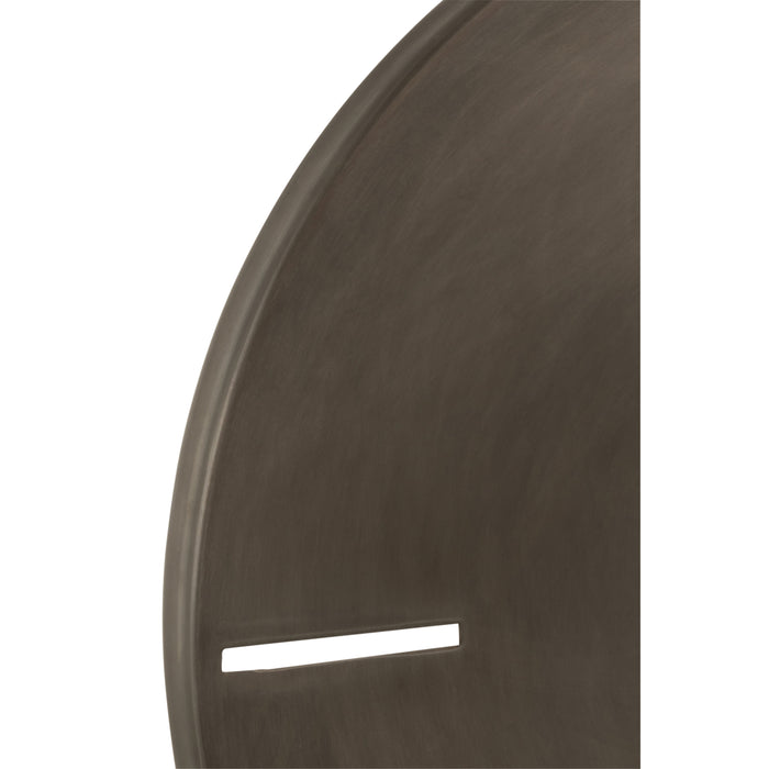 J-Line Klok Metaal Donker Grijs S