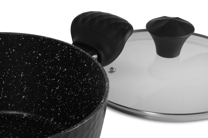 Edenberg Black Line - 15-delige Luxe Pannenset van Gesmeed Aluminium