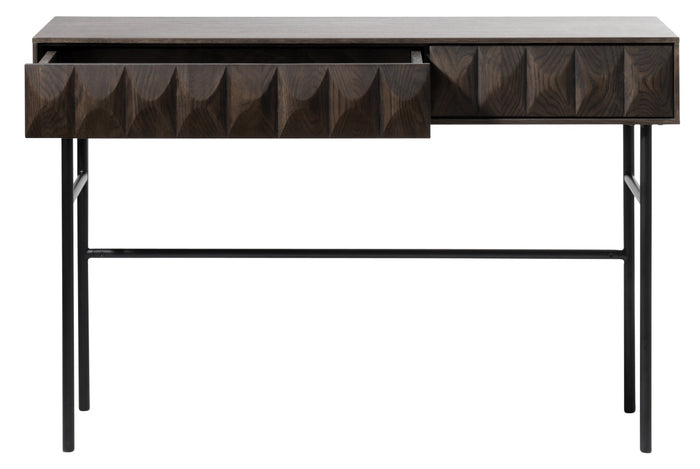 24Designs Lativa Sidetable - B117 X D39 X H75 Cm - Eiken Donkerbruin