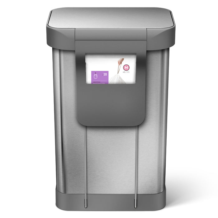 Simplehuman Rectangular Liner Pocket Pedaalemmer 45 Liter