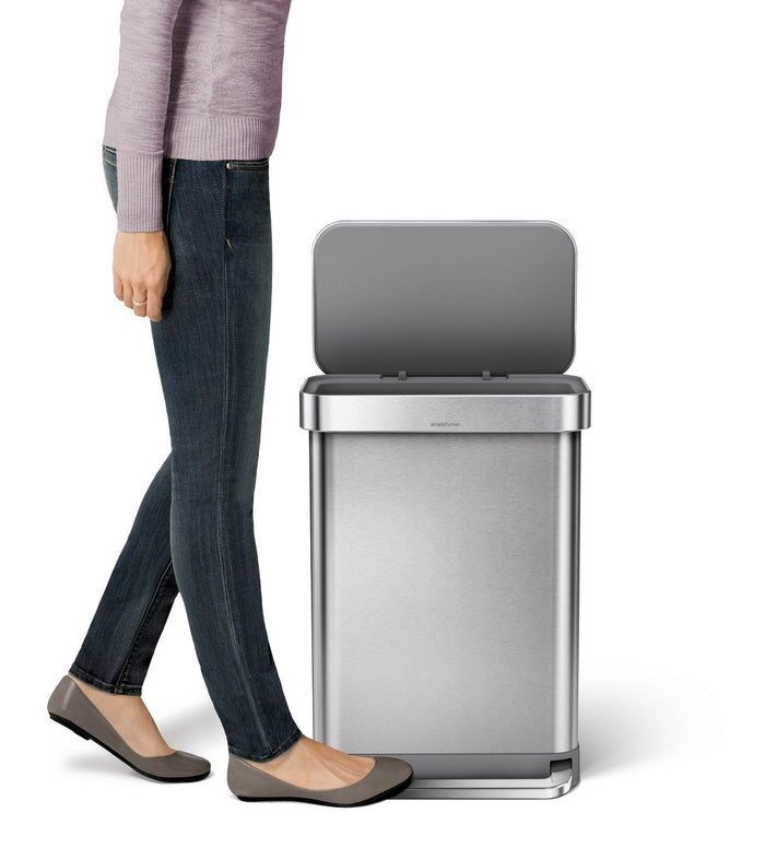 Simplehuman Rectangular Liner Pocket Pedaalemmer 55 Liter