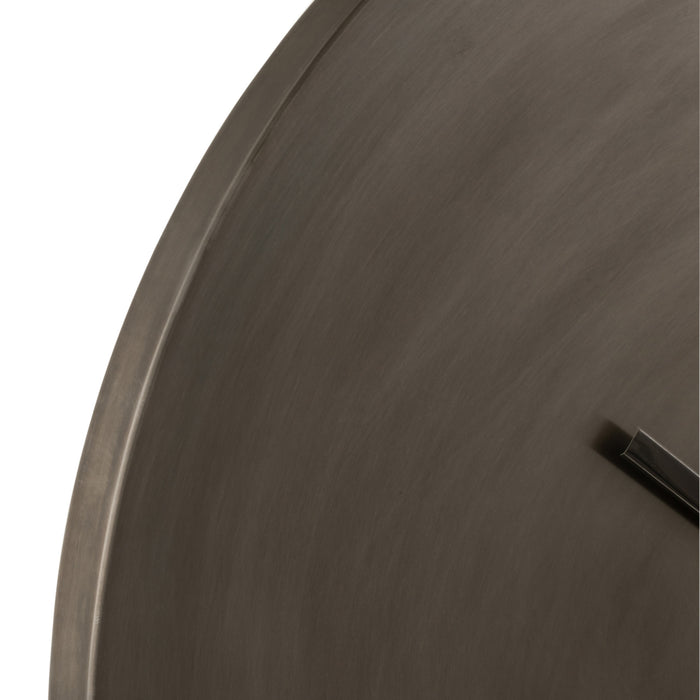 J-Line Klok Metaal Donker Grijs L