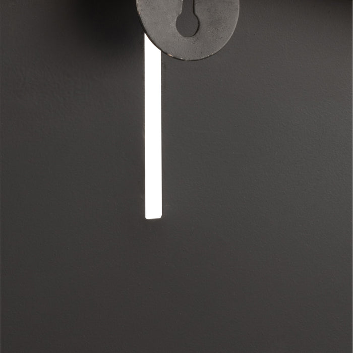 J-Line Klok Metaal Donker Grijs L