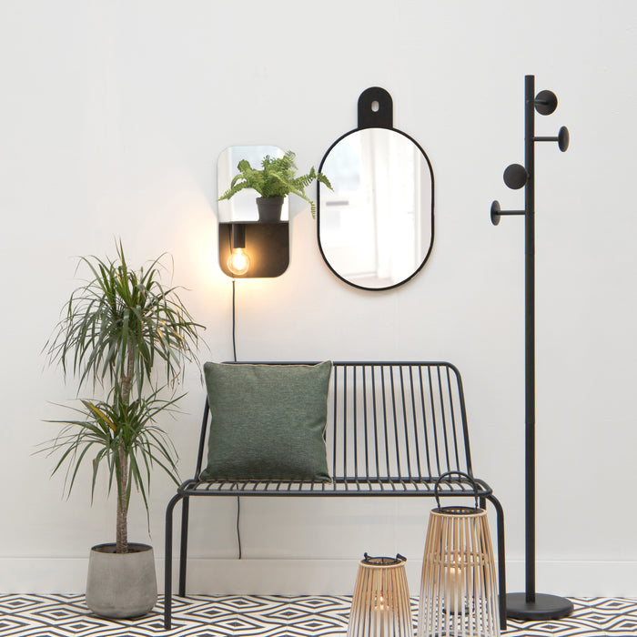 Leitmotiv Plate Wandlamp Met Spiegel