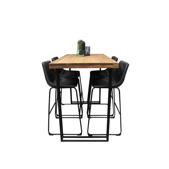 Bartafel UDO TWIN steigerhout bruin 140 cm